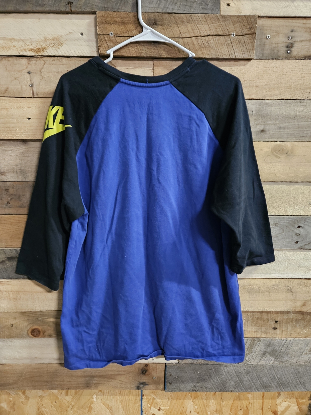 Nike Sportswear Futura Raglan Shirt Mens Large 3/4 Sleeve Tee Heavyweight Purple - Picture 4 of 8